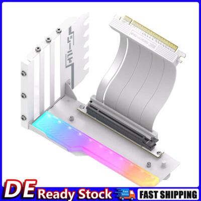 Vertikale GPU-Montagehalterung mit 15 cm PCI-E 4.0 X16 Riser-Kabel (hellweiß) De