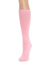 MUK LUKS Soft Ones Light Pink OSFM Women's Non Skid Gripper Slipper Socks