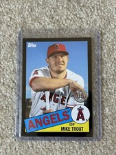 2020 Topps Update 1985 Black Boarder Mike Trout 68/299 35th Anniversary LAA