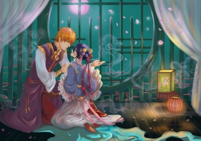 Anime ichiruki kuchiki rukia kurosaki ichigo curtain Stitched Gaming Mat Desk