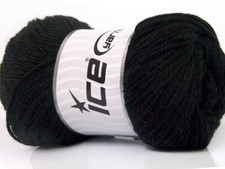 Black Norsk Yarn 51520 Ice Yarns Soft Alpaca Wool Nylon Blend DK 100gr 240yds