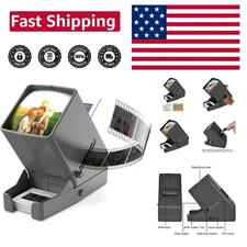 35mm Slide Viewer, 3X Magnifier, LED Lit, Desktop, for Slides & Negatives, 4AA