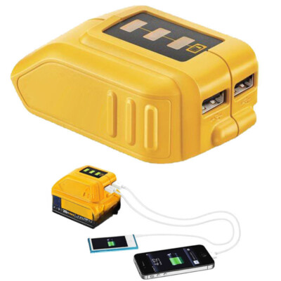 1x Adapter for Dewalt 10.8V- 20V Slide Li-Ion Battery USB Power Source Output