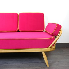 Velvet Replacement Cushions for Ercol 355 Daybed/ Studio Couch Aubergine Purple