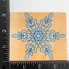 Rubber Stampede Large Snow Flake Snowflake A1042H Wood Mounted Rubber Stamp