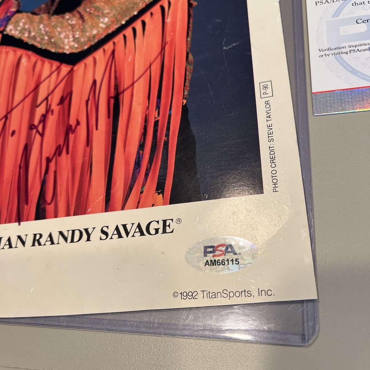🔥WWF WWE MACHO MAN Randy Savage P-90 Promo Signed 8X10 Photo PSA