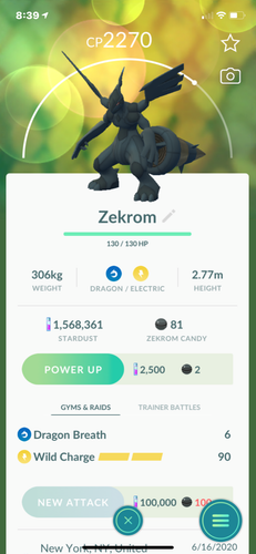 Pokemon Go Zekrom Ultra Friend 如果需要或注册 Ebay
