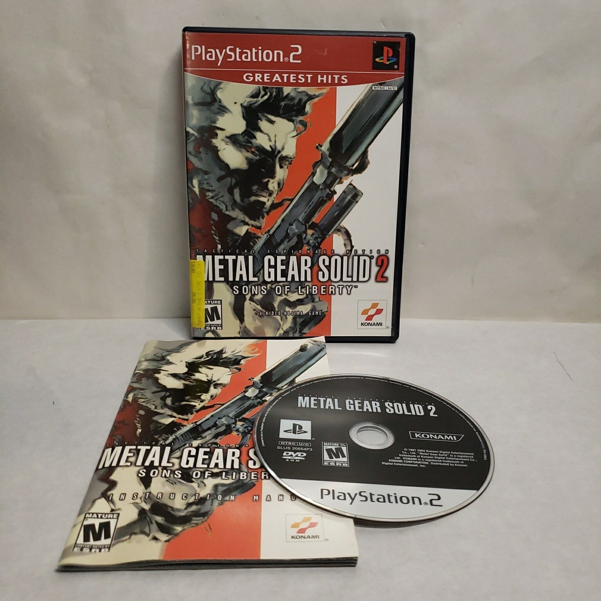 Metal Gear Solid 2: ESSENTIAL EDITION DISC, GREATEST HITS BOX