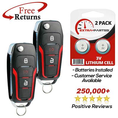 2 For 2014 2015 2016 - Ford F-150 Keyless Entry Car Remote Fob Flip Key