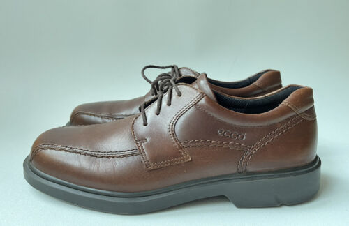 Chaussures habillées hommes à lacets en cuir marron Ecco taille US 9-9,5/EUR 43 Slovaquie -M21 - Photo 1/12