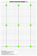 20 Scope Leveling Paper Shooting Targets Rifle Sighting Bright Green 23x35