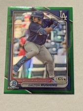 2024 Bowman Draft - Chrome Dalton Rushing #BDC-46 Green Refractor /99 (RC)