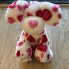 Build A Bear Original Hearts Fur You Valentine Pink Nose Red Puppy Dog BAB