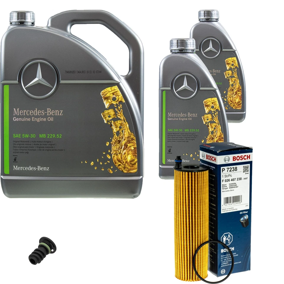 BOSCH Ölfilter 7 L Mercedes Öl 5W-30 229.52 für E-Klasse T-Model E 220 D