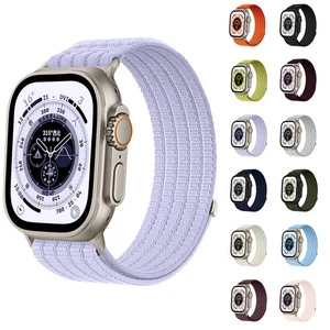 For iWatch Series 11 10 9 8 7 6 5 4 Ultra SE Weaving Cloth Adjustable Loop Strap
