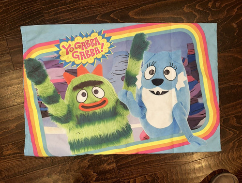 VTG yo gabba gabba double sided pillow case