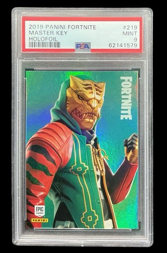 2019 panini fortnite #219 master key rc; first USA print holofoil PSA 9 (HOLO)