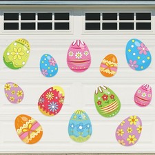 Easter Garage Decoration Magnet Stickers Easter Eggs Garage Door Decals Pastel