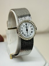 HARD TO FIND Vintage Timor 17j Shockproof Swiss Made Ladies Watch w/ Dia Bezel