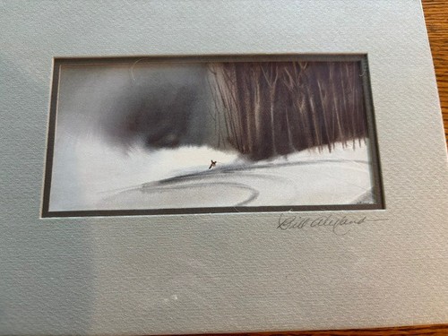 BILL ALEXANDER SNOW SKI SCENE SIGNED