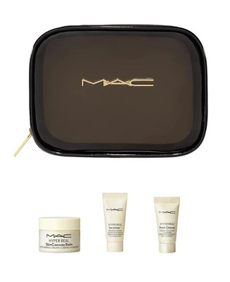 3-pc Mac Hyper Real Set: Moisturizing Cream, Serum, Cleanser, 0.17oz/5ml each
