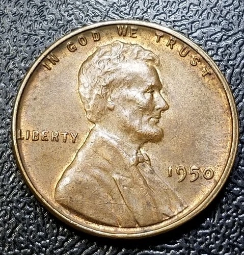 1950 Lincoln Wheat Cent Penny AU