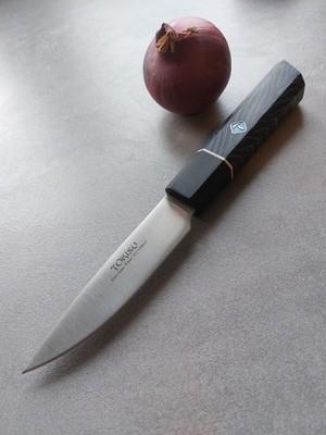 Tokisu Messer Black & Blue Petty Gemüsemesser Küchenmesser 5Cr15MoV Stahl G10