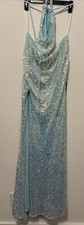Fashion Nova Woman's Sequined Dress Blue Co 1X