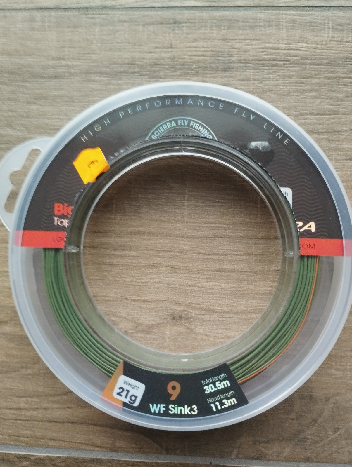 Soie mouche Scierra WF9 olive 21g pointe plongeante Sink 3