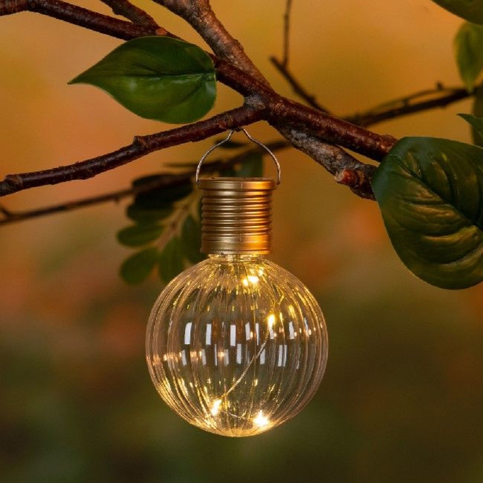 Hanging Solar Light Bulbs Set Of 4 Clear Garden Solar Bulbs With Warm White LEDs