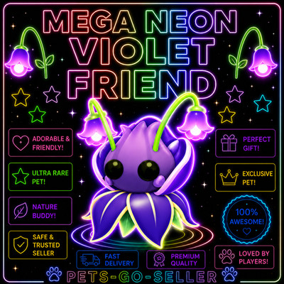 MEGA NEON VIOLET FRIEND (BILLIG) ADOPTIEREN SIE EIN HAUSTIER VON MIR - BILLIGSTES AUF EBAY