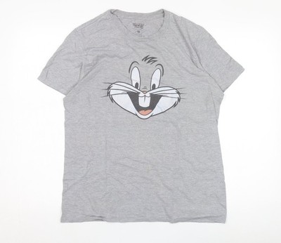 Unisex Erwachsene UK Größe M Looney Tunes Grau Basic T-Shirt