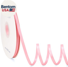 Pink Satin Ribbon Double Faced Satin 1/4 Inch X Continuous 100 Yards-Pink Ribbon
