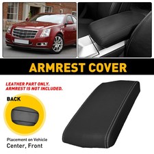 For 2008-14 Cadillac Cts Leather Center Console Lid Armrest Cover Trim Black Eaq