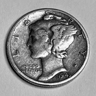 1943 P Mercury Dime - 90% Silver