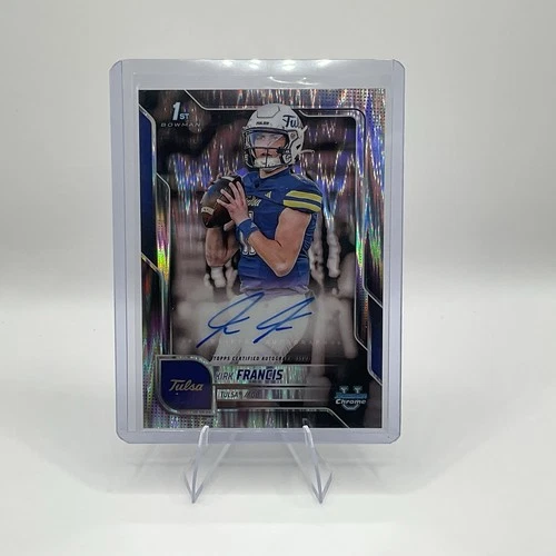 2025 Bowman Chrome University Football Stealth Refractor Kirk Francis #20