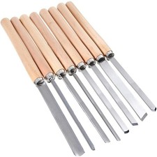 8pc Wood Lathe Chisel Set Tools For Wood Working Professionals Or Hobbyist