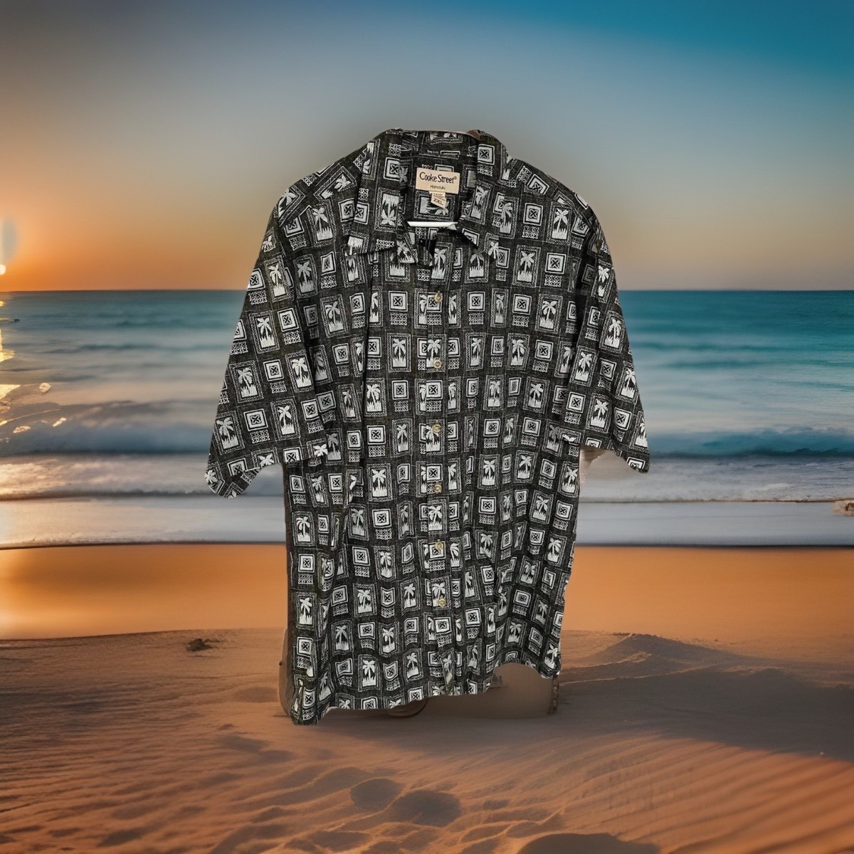 Men’s Cooke Street 2XL Reverse Print Hawaiian Shirt