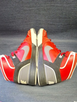 Nike Mach Force Mid Sneakers 525312-601 Men\'s Size 8.5 Red Charcoal 2012 Nike Mach Force Mid Basketball Shoes Men main image 2