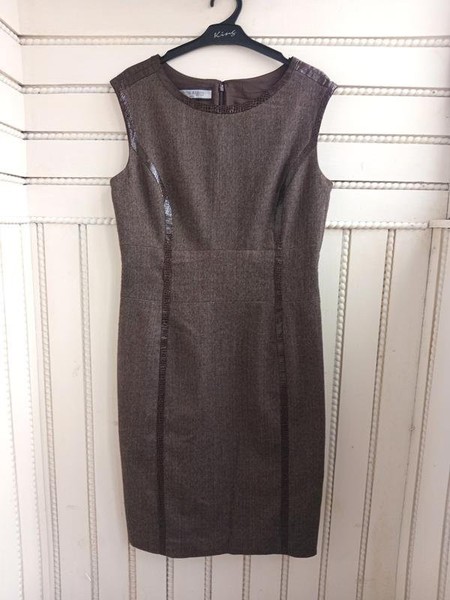 Women Anne Klein Dress Brown Polyester 40 / L / 48