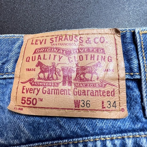 Levi's 550 Relaxed Fit Jeans Herren Größe 36 X 34 Blau Denim Hose Gerades Bein - Bild 4 von 12