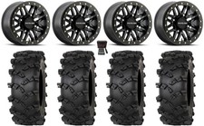 Raceline Ryno Bdlk 15" Wheels Bk 32" Outlaw M/T Tires Polaris RZR Turbo S / RS1