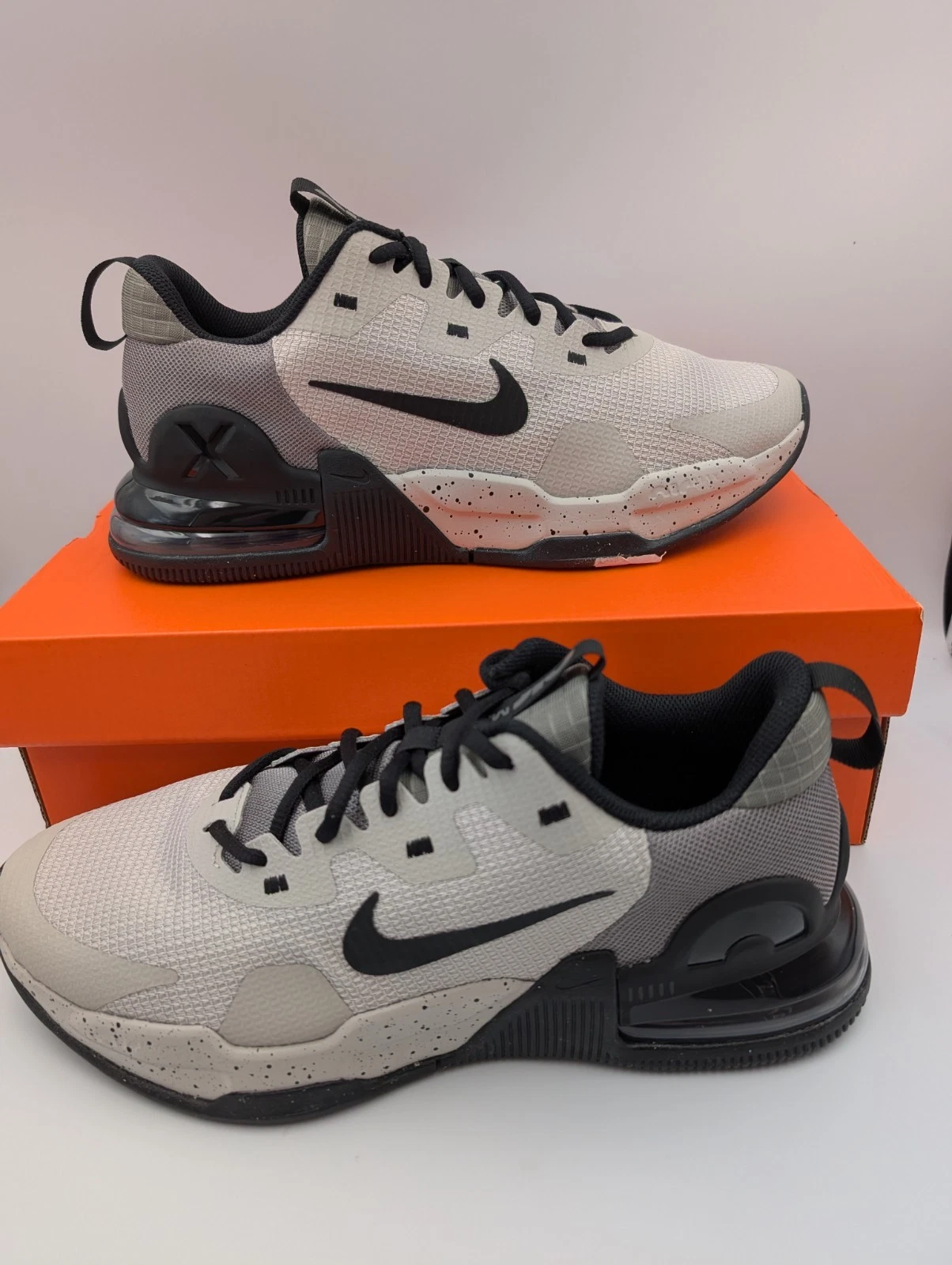 Nike Air Max Alpha Trainer 5 Light Iron Ore Black Flat Peltro DM0829 013 UK 7 5