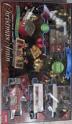 North Pole Junction Christmas Train Set 34pc with Light and Sound Features