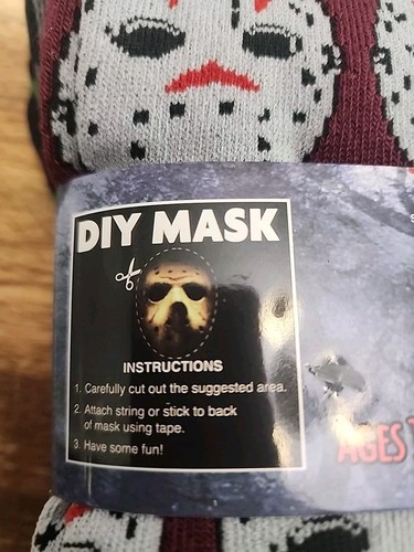 Friday The 13th Jason Crew Socks Crystal Lake Adult Sz 6-12 New 17+ Halloween - Picture 6 of 6