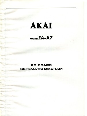 Vintage Akai Model EA-A7 Stereo Graphic Equalizer Schematic Diagram & PC Board