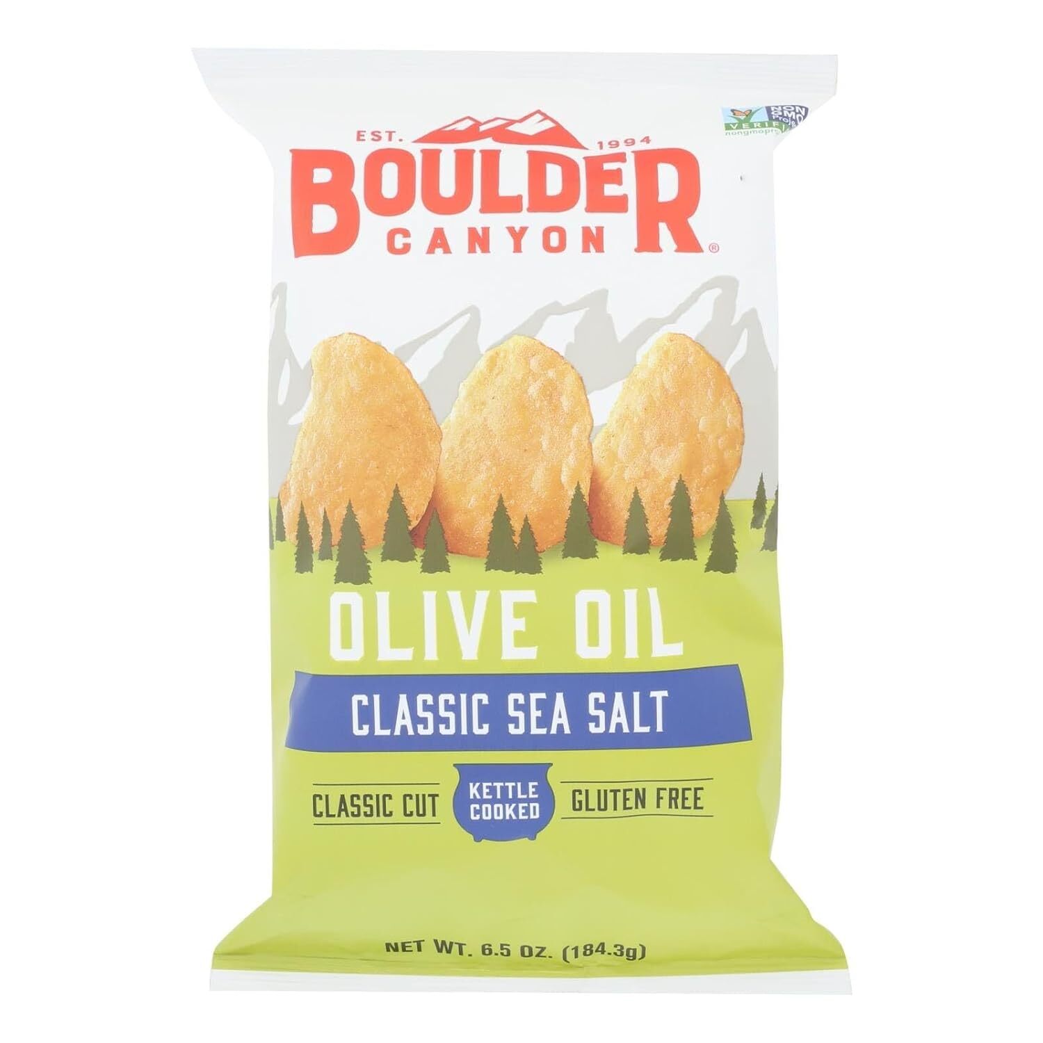 Чипсы Boulder Canyon Kettle с классической морской солью, 6,5 унций