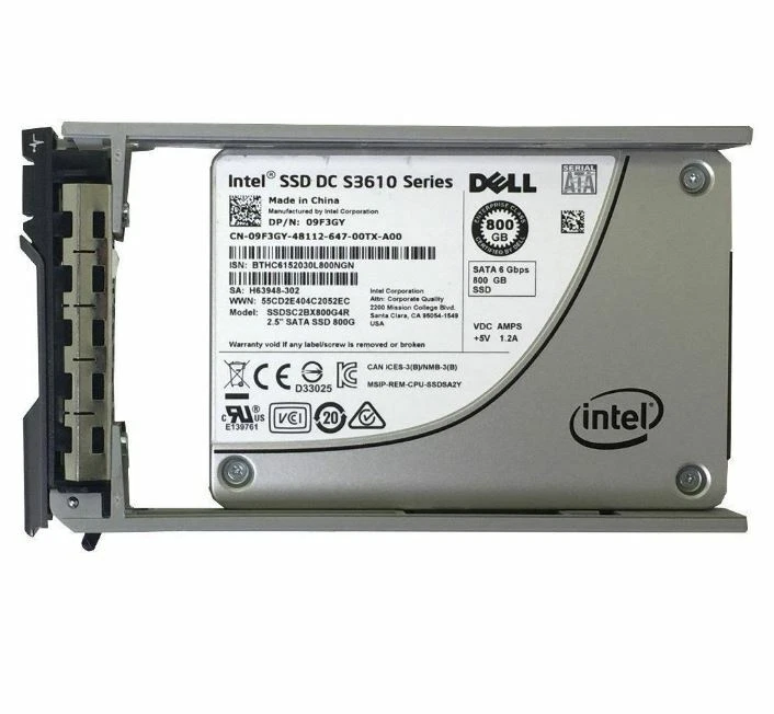 Dell 800GB SSD SATA 2.5" 6GB/s MLC Solid State Drive 9F3GY Intel SSDSC2BX800G4R - Image 2 of 2