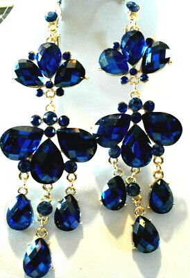 Boucles D'oreilles Résine Et Strass Rouge - Métal Doré Sans Nickel, Neuf Avec étiquettes