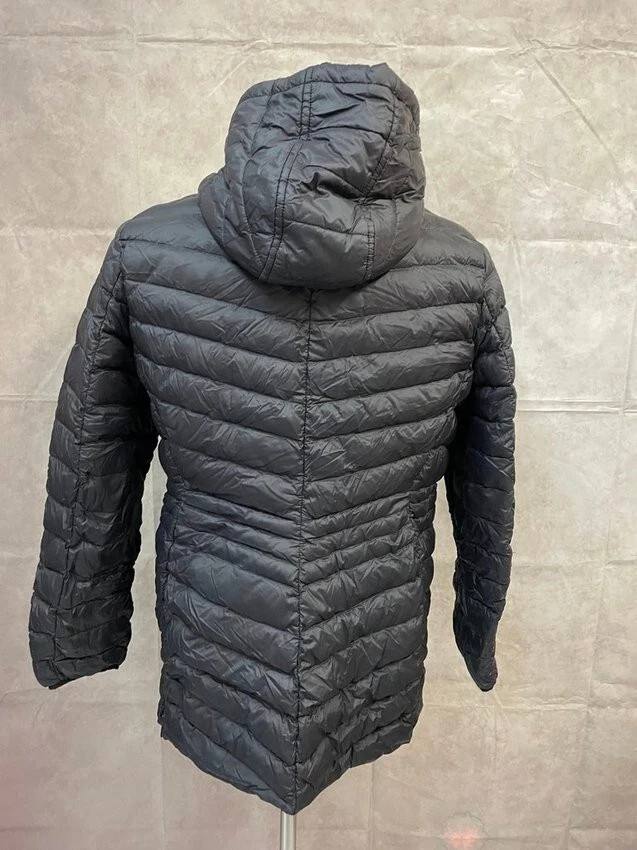 Lands' End женщин с капюшоном черный пуховик куртка на молнии размер L (14-16) - Изображение 4 из 4